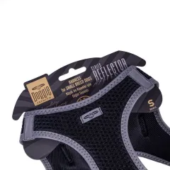 Doggie Havalı Dokuma Reflektörlü Küçük Irk Göğüs Tasması Siyah 32-38 cm (ARG-S)