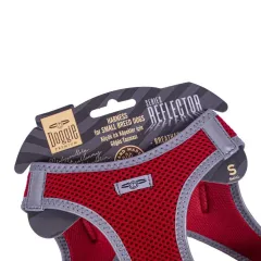 Doggie Havalı Dokuma Reflektörlü Küçük Irk Göğüs Tasması Red 32-38 cm(ARG-S)
