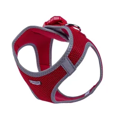 Doggie Havalı Dokuma Reflektörlü Küçük Irk Göğüs Tasması Red 38-44 cm(ARG-M)