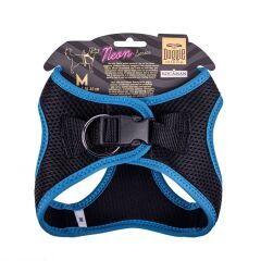 Doggie Havalı Dokuma Neon Küçük Irk Göğüs Tasması Mavi 38-44 cm (ANG-M)