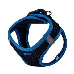 Doggie Havalı Dokuma Neon Küçük Irk Göğüs Tasması Mavi 38-44 cm (ANG-M)