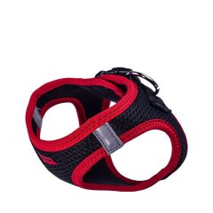 Doggie Havalı Dokuma Neon Küçük Irk Göğüs Tasması Kırmızı 22-26 cm (ANG-3XS)