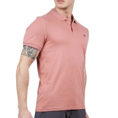 Erkek Polo Yaka Tişört - Pamuklu Spor Tişört - Stratus - Gül Kurusu (600303)