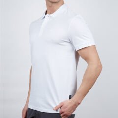 Erkek Polo Yaka Tişört - Pamuklu Spor Tişört - Stratus - Beyaz (600303)