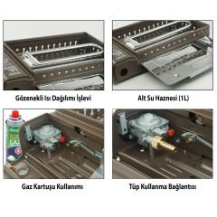 Dumansız Portatif Izgara Ocak - Orcamp - Kahverengi (CK-507)
